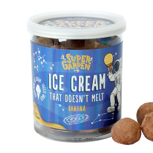Super Garden Gefriergetrocknetes Bananeneis mit Kakaoglasur | Knusprige Gefriergetrocknete Süßigkeit | Schmilzt Nicht - Astronautennahrung | Gefriergetrocknetes Essen | Freeze Dried Food | 40g von Supergarden