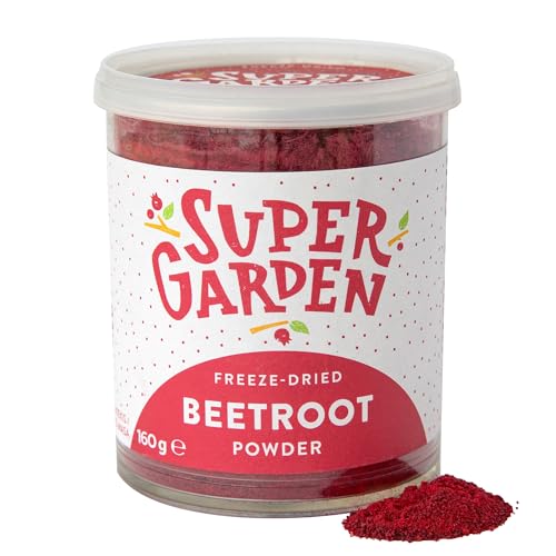 Gefriergetrocknetes Rote Beete Pulver - Geschmackvolle, 100% Natürliche Gefriergetrocknete Rote Beete - Gemüsepulver Für Smoothies, Desserts & Mehr - Ohne Zuckerzusatz - Von Super Garden (160g) von Supergarden