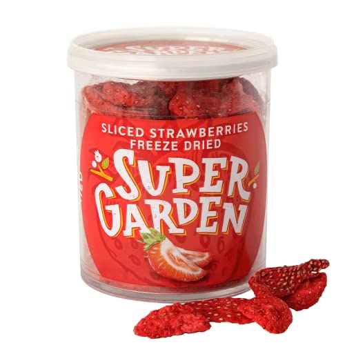 Gefriergetrocknete Erdbeeren In Scheiben - Leckere & 100% Reine Gefriergetrocknete Früchte - Ohne Zuckerzusatz - Vegane Snacks Von Super Garden (20g) von Supergarden
