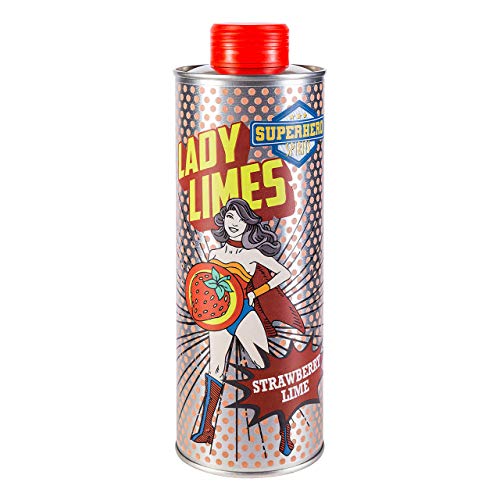 Superhero Spirits Lady Limes - Erdbeer-Limes mit erfrischender Limette I 500ml I 20% vol. I Premium Erdbeerlikör I stylische Metall Dose von Superhero Spirits