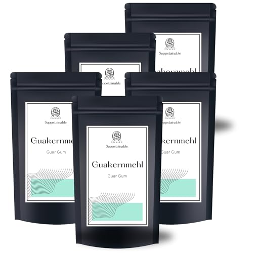 5kg Pures Guar Gum bzw. Guarkernmehl ohne Füllstoffe & Zusatzstoffe -Glutenfreier Ersatz für Weizenmehl - Veganes Pulver zum Andicken von Soßen oder Eiscreme - abgefüllt in DE 5kg Pures Guar Gum bzw. Guarkernmehl ohne Füllstoffe & Zusatzstoffe -Glutenfreier Ersatz für Weizenmehl - Veganes Pulver zum Andicken von Soßen oder Eiscreme - abgefüllt in DE von Suppstainable