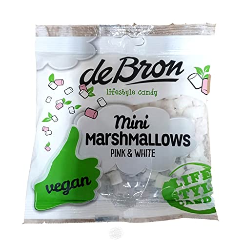 De Bron, lifestyle Candy vegane Mini Marshmallows Pink und weiß (1x 75g) ohne Gelatine oder andere tierische Zutaten von SuzanjaS