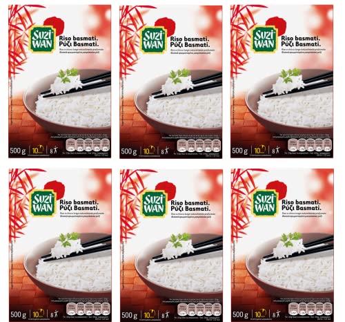 6x Suzi Wan Riso Basmati Langer Dünner Reis Basmatireis in 10 Minuten Fertig 500g Packung 6x Suzi Wan Riso Basmati Langer Dünner Reis Basmatireis in 10 Minuten Fertig 500g Packung von Suzi Wan