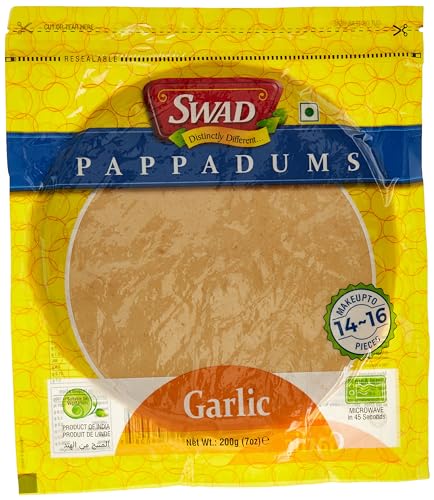 Swad Papadums Knoblauch 10 x 200 g von Swad