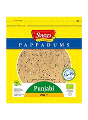 Swad Papadums Punjabi schwarzer Pfeffer 10 x 200 g von Swad