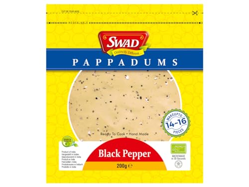 Swad Papadums schwarzer Pfeffer 10 x 200 g Swad Papadums schwarzer Pfeffer 10 x 200 g von Swad