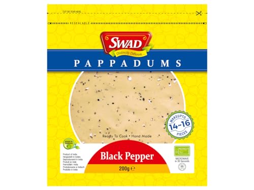 Swad Papadums schwarzer Pfeffer 200 g von Swad