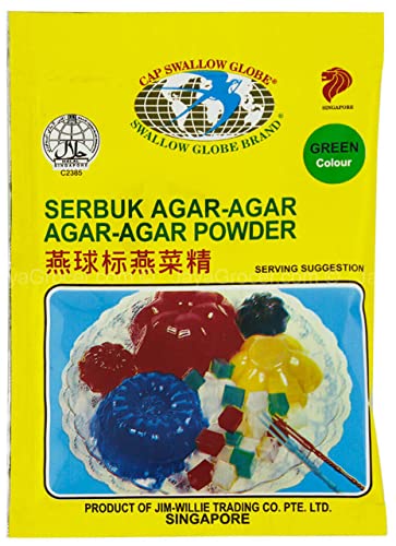 Agar Agar Puder/Tepung – grüne Farbe, schwäche Globe, 7 g Agar Agar Puder/Tepung – grüne Farbe, schwäche Globe, 7 g von Swallow Globe