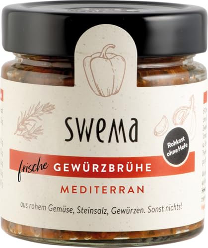 Frische Gemüsebrühe mediterran für 6 Liter, Gemüse, Steinsalz, Gewürze. 12 x 210 gr Frische Gemüsebrühe mediterran für 6 Liter, Gemüse, Steinsalz, Gewürze. 12 x 210 gr von SweMa