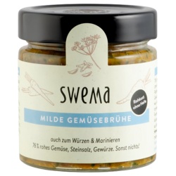 Milde Gemüsebrühe SweMa mit 76% rohem Gemüse Milde Gemüsebrühe SweMa mit 76% rohem Gemüse von SweMa