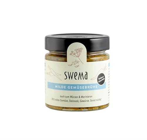 SweMa - Bio Gemüsebrühe mild - DE-ÖKO-0006 - Rohkost - 210 g Glas für 8 Liter von SweMa