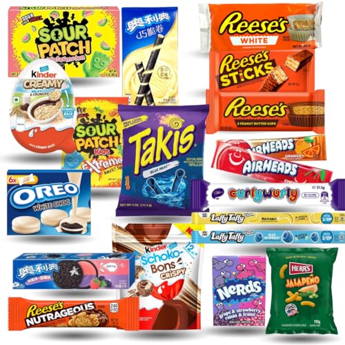 Amerika Premium Box Süßigkeiten USA mit Takis, Nerds, Reeses, Sour Patch, Oreos etc. von Sweet Bobo