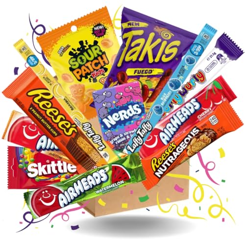 Amerikanische Snackbox mit Süßigkeiten, Chips und Getränken - Geschenkbox für echtes US-Feeling: Geschmack der USA! (Amerikanische Snackbox, 12, stück) von Sweet Bobo
