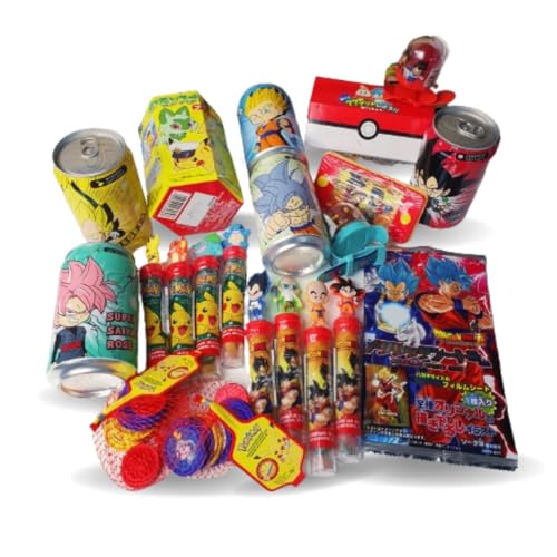 Anime Pokemon, Dragon Ball Z & One Piece | Snacks Chips Getränke Schokolade Geschenke-Box von Sweet Bobo