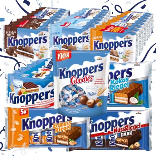 Knoppers Vielfalt: 7 köstliche Leckerbissen für Genießer | Snackbox | Geschenkeset | NEU von Sweet Bobo