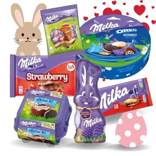 Sweet Bobo Milka Schokolade Osterbox: Die ultimative Milchschokoladen-Vielfalt in einer Box mit zarten Köstlichkeiten | 0,75 kg von Sweet Bobo