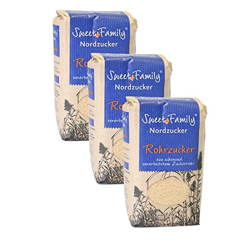 Sweet Family Rohrzucker, 1000g 3er Pack von Sweet Family