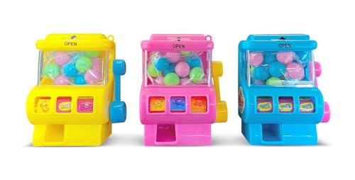 Big Win Candy Machine 3er Pack | Mini-Spielautomat mit süßen Zuckerperlen | Interaktiver Einarmiger Bandit für Kinder | Jackpot-Überraschung & Gewinnspaß | Ideal für Partys, Events & Familienabende von Sweet Flash