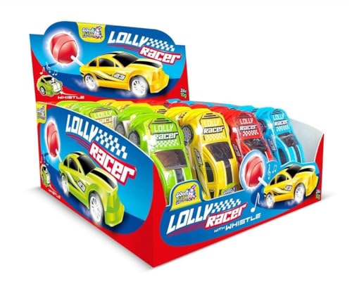 Lolly Racer 24er Display – Klapp-Auto mit Lollipop & Pfeife – Süßigkeiten-Spielzeug Großpackung für Partys, Events oder Gewerbe – 24 Stück im Set Lolly Racer 24er Display – Klapp-Auto mit Lollipop & Pfeife – Süßigkeiten-Spielzeug Großpackung für Partys, Events oder Gewerbe – 24 Stück im Set von Sweet Flash