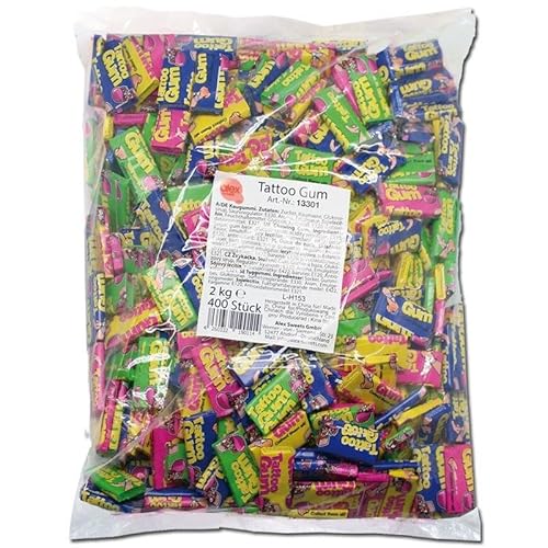 Sweet Flash Tattoo Gum 400 Stück im Beutel einzeln Verpackt 2 Kg Sweet Flash Tattoo Gum 400 Stück im Beutel einzeln Verpackt 2 Kg von Sweet Flash
