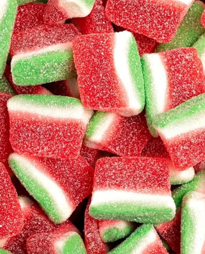 Wassermelonen Fruchtgummi 1 Kg Beutel | Leicht sauer gezuckert | Made in Spain | Extra weiche Konsistenz | Wassermelonen-Geschmack | Party-Snack, Filmabend, Büro von Sweet Flash