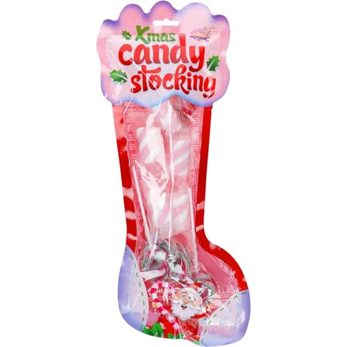 Xmas Candy Stocking 120g – Weihnachtsgeschenkverpackung mit Weihnachtslollis, Zuckerstangen & Süßigkeiten, ideale Nikolaus-Füllung und festliche Dekoidee für Kinder und Erwachsene Xmas Candy Stocking 120g – Weihnachtsgeschenkverpackung mit Weihnachtslollis, Zuckerstangen & Süßigkeiten, ideale Nikolaus-Füllung und festliche Dekoidee für Kinder und Erwachsene von Sweet Flash