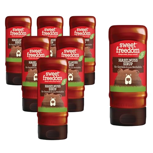 Sweet Freedom - Haselnusssirup für Kaffee & zum Beträufeln - Nur 13 Kalorien pro Teelöffel - Frappes, Cocktails, Pfannkuchen & Porridge - Gesundes Backen - Vegan & pflanzenbasiert - 350 g, 6er-Pack Sweet Freedom - Haselnusssirup für Kaffee & zum Beträufeln - Nur 13 Kalorien pro Teelöffel - Frappes, Cocktails, Pfannkuchen & Porridge - Gesundes Backen - Vegan & pflanzenbasiert - 350 g, 6er-Pack von Sweet Freedom