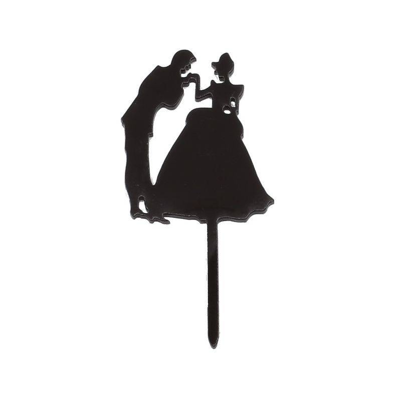 Cupcake Topper Silhouette Handkuss - Schwarz - Acryl - 8 Stück von Sweet Kolor