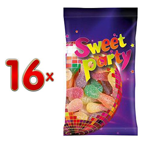 Sweet Party 26 Mini Tongen Zuur 16 x 100g Beutel (Saure Mini Zungen) von Sweet Party