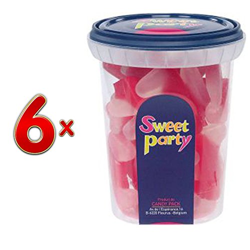 Sweet Party Cup Mini Draculatanden 6 x 175g Runddose (Vampirzähne) von Sweet Party