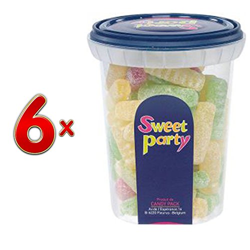 Sweet Party Cup Zure Friten 6 x 190g Runddosen (Saure Pommes) von Sweet Party