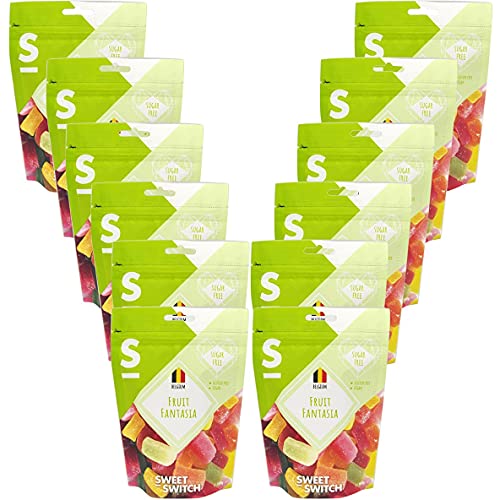 SWEET-SWITCH® - 12 x 100 g - Fruit Fantasia - Bonbon - Zuckerfrei - Glutenfrei - Vegan - KETO von Sweet-Switch