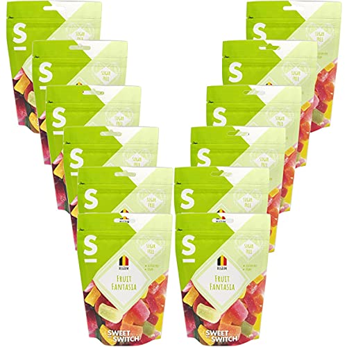 SWEET-SWITCH® - 12 x 100 g - Fruit Fantasia - Bonbon - Zuckerfrei - Glutenfrei - Vegan von Sweet-Switch