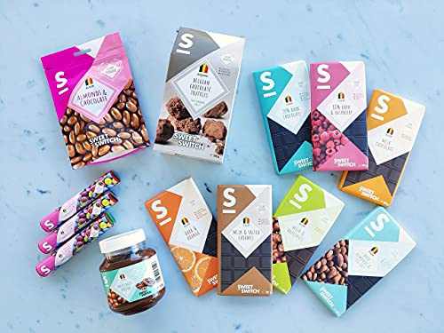 SWEET-SWITCH® - Chocolate Lover Box - Schokoladenprodukte - Geschenkbox - Süßigkeiten - Weniger Zucker - Zuckerfrei - 13 Produkte von Sweet-Switch
