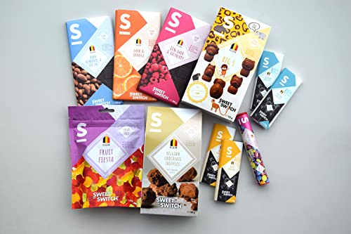 SWEET-SWITCH® - Life is Short Make it Sweet - Geschenk - Schokolade - Süßigkeiten - Kekse - Gesund - 12 Produkte von Sweet-Switch