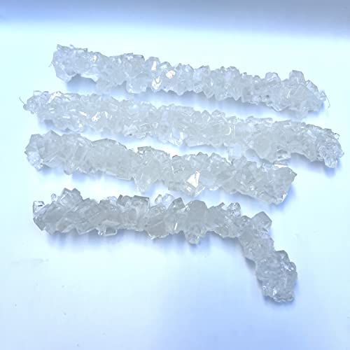 SweetGlob Old Fashioned Rock Candy Kristalle auf Saiten (transparent, weiß, 0,9 kg) von SweetGlob