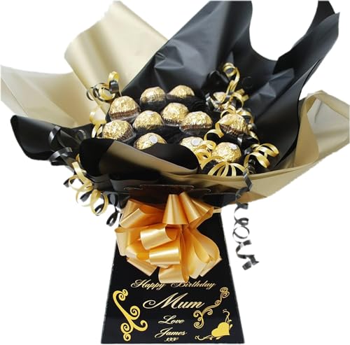 Personalised Chocolate Bouquet Hamper Gift Made With FERRERO ROCHER CHOCOLATES For Any Occasion Personalised Chocolate Bouquet Hamper Gift Made With FERRERO ROCHER CHOCOLATES For Any Occasion von Sweets n Stuff