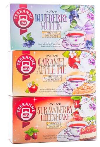 Teekanne Sweeteas 3er Set, Strawberry Cheesecake, Blueberry Muffin, Caramel Apple Pie, 121 g von Teekanne