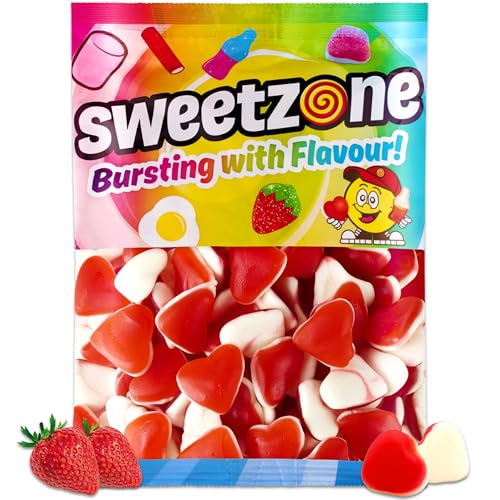 Sweetzone Erdbeer- und Sahneherzen 1 kg, köstliche Retro-Süßigkeiten, sprudelnde Pick-and-Mix-Süßigkeiten, Liebesbonbons, perfekte Süßigkeitenmischung für Kinder, große Süßigkeiten, Süßigkeitentüten, Sweetzone Erdbeer- und Sahneherzen 1 kg, köstliche Retro-Süßigkeiten, sprudelnde Pick-and-Mix-Süßigkeiten, Liebesbonbons, perfekte Süßigkeitenmischung für Kinder, große Süßigkeiten, Süßigkeitentüten, von Sweetzone