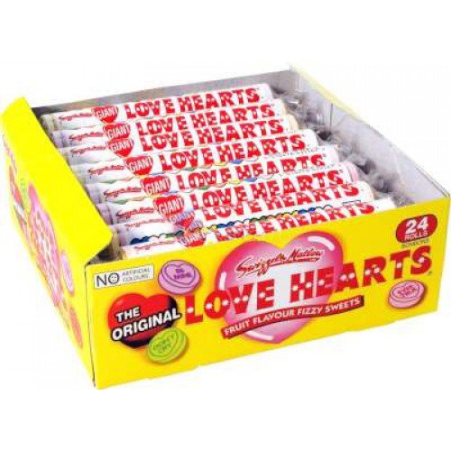 Swizzels Matlow Giant Love Hearts (24 Stück) von Swizzels