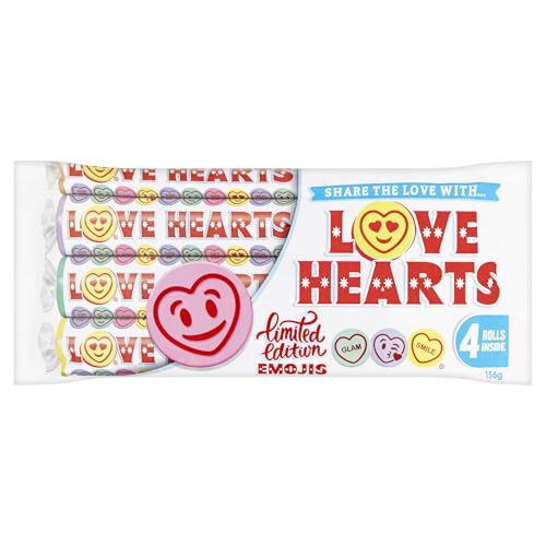 LOVE HEARTS FRUIT FLAVOUR FIZZY SWEETS (4X39G=156G) von Swizzels