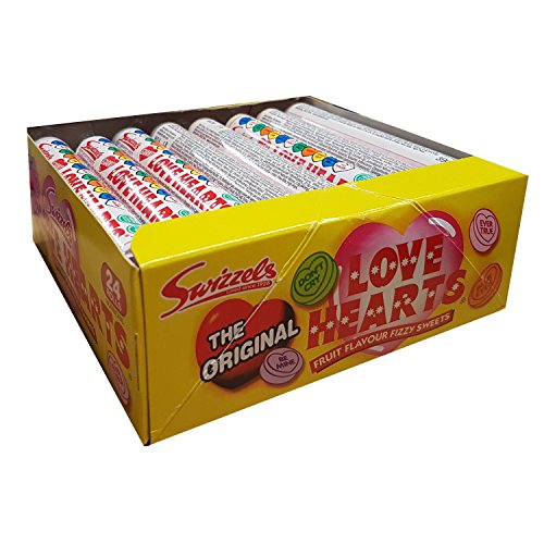 Love Hearts – Riesige kohlensäurehaltige Süßigkeiten – Swizzels Matlow Süßigkeiten, 39 g (24 Stück) von Swizzels
