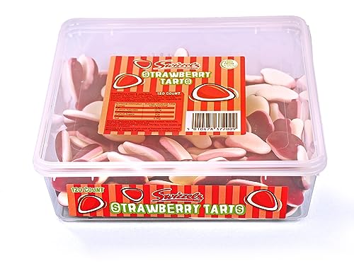 Swizzels Sweet Tubs, Fun Gums Erdbeertörtchen, Fruchtgeschmacksschaum und Geleegummis, Sharing Tub of Sweets, frei von künstlichen Farben (ungefähr 120 Süßigkeiten) von Swizzels