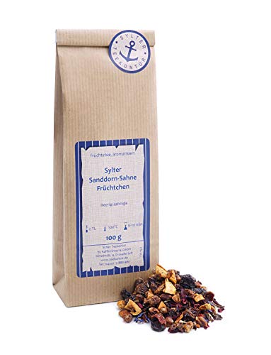 Früchtetee lose Früchtetee Sanddorn-Sahne Früchtchen Apfel, Sanddornbeeren, Korinthen, Hagebutten, Hibiskus, Kornblumen Früchte Tee 100g Früchtetee lose Früchtetee Sanddorn-Sahne Früchtchen Apfel, Sanddornbeeren, Korinthen, Hagebutten, Hibiskus, Kornblumen Früchte Tee 100g von Sylter Teekontor