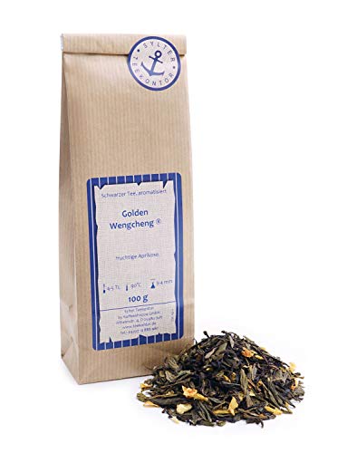 Grüner Tee lose Golden Wengcheng ® Schwarzer Tee Grüntee fruchtige Aprikose 100g von Sylter Teekontor