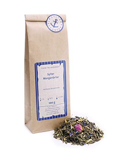Grüner Tee lose Grüner Tee Morgenbrise Rosenblüten, Ringelblumen, Kornblumen Grüntee Aprikose-Bergamotte 500g von Sylter Teekontor