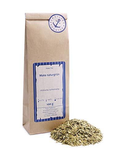 Kräutertee lose Mate naturgrün grüner Mate Kräuter Tee 100g von Sylter Teekontor