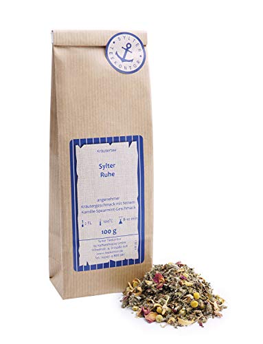 Kräutertee lose Ruhe Brombeerblätter, Kamillenblüten, Krauseminze, Melisse, Rosenblüten, Orange Kräuter Tee 100g Kräutertee lose Ruhe Brombeerblätter, Kamillenblüten, Krauseminze, Melisse, Rosenblüten, Orange Kräuter Tee 100g von Sylter Teekontor