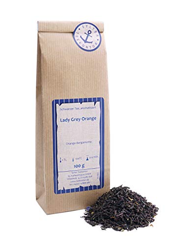 Schwarzer Tee lose Lady Grey Orange Orangenecken, Kornblumen Schwarztee Orange-Bergamotte 100g von Sylter Teekontor