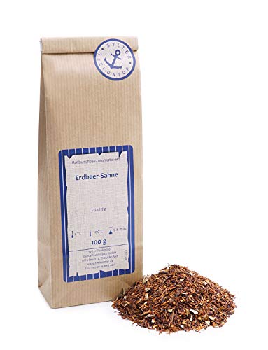 Rotbuschtee lose Rooibos-Tee Erdbeer-Sahne Erdbeer, Brombeerblätter Rooibos Tee Südafrika 500g von Sylter Teekontor